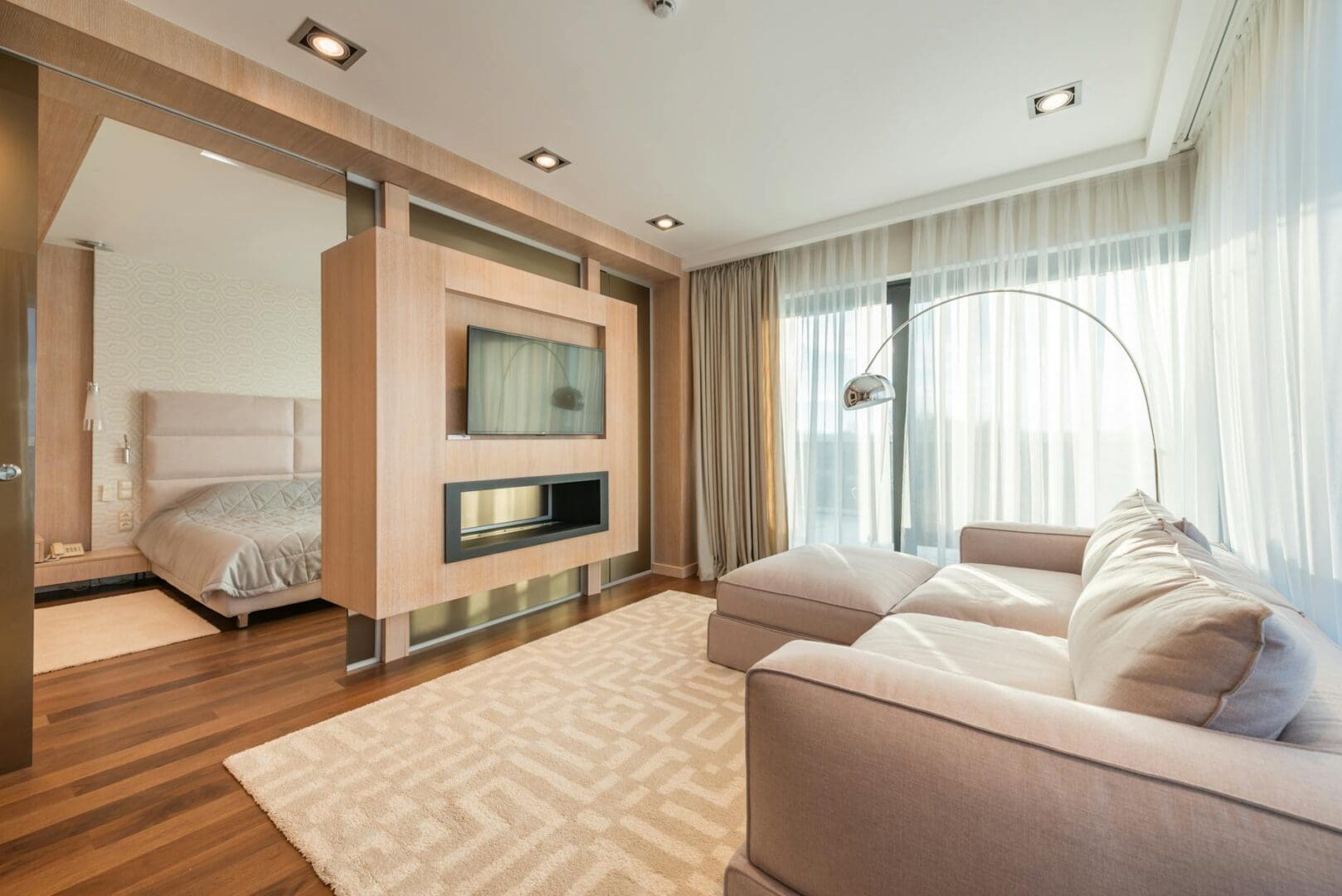 arc floor lamp living room