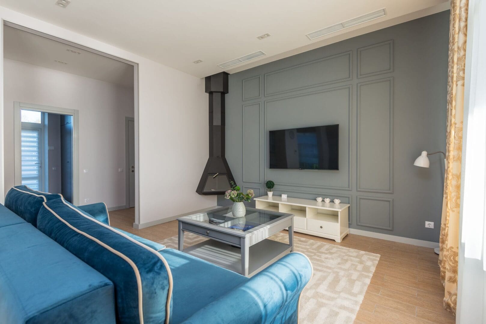 fireplace TV stand living room
