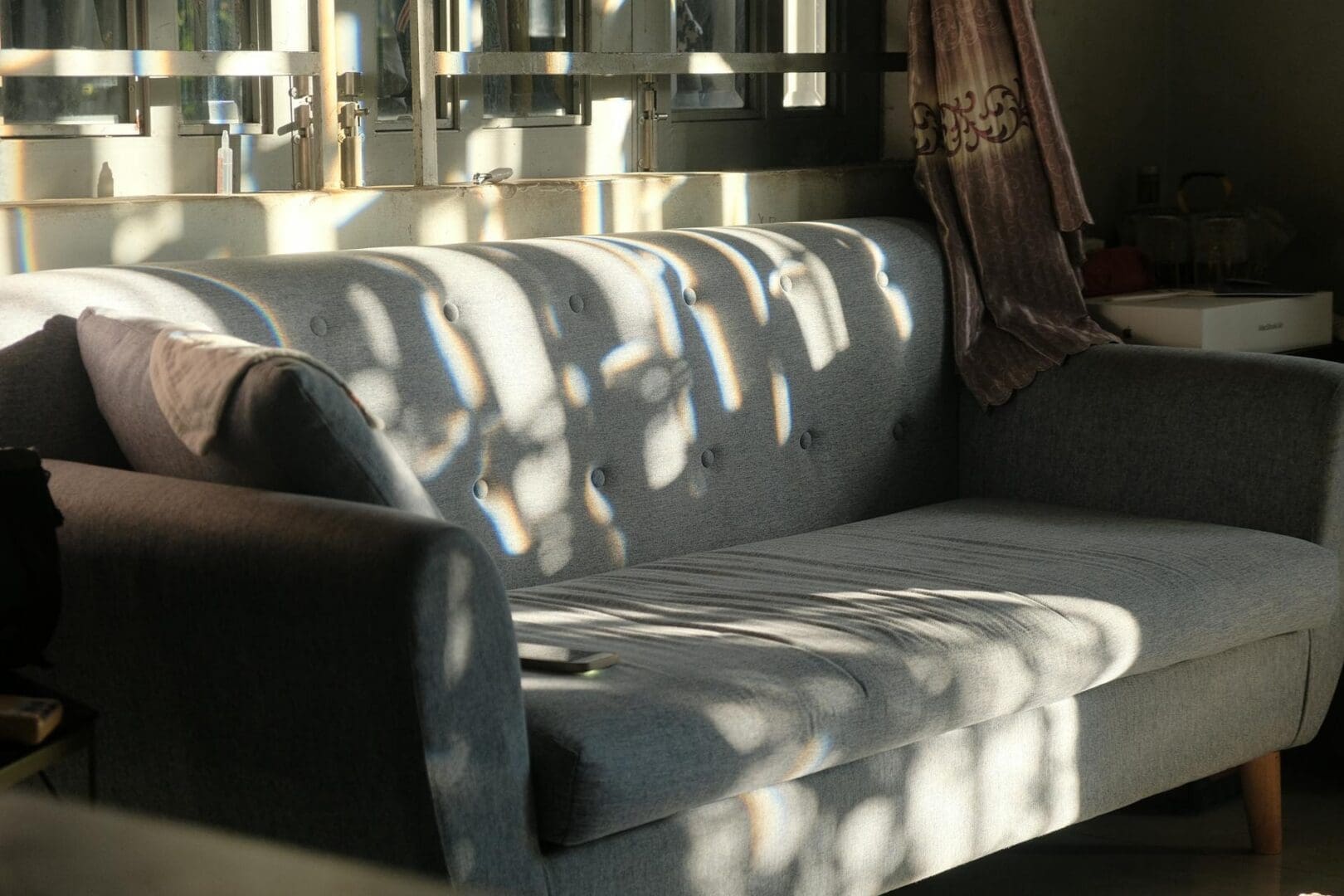 gray sofa cushions living