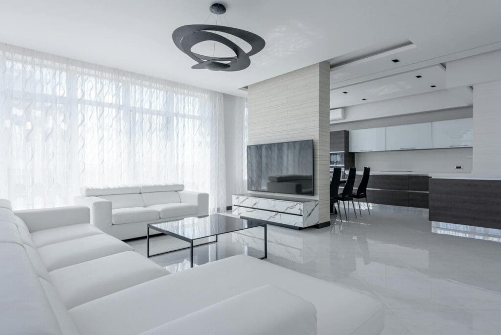 layered living room lighting