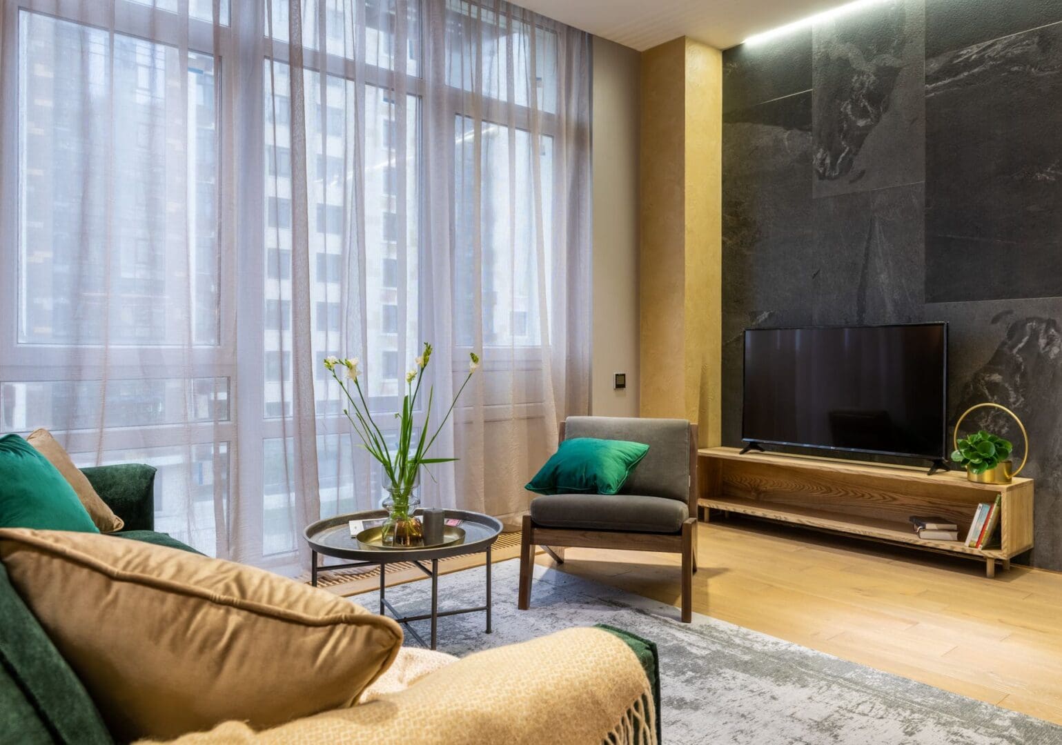 low profile TV stand living room