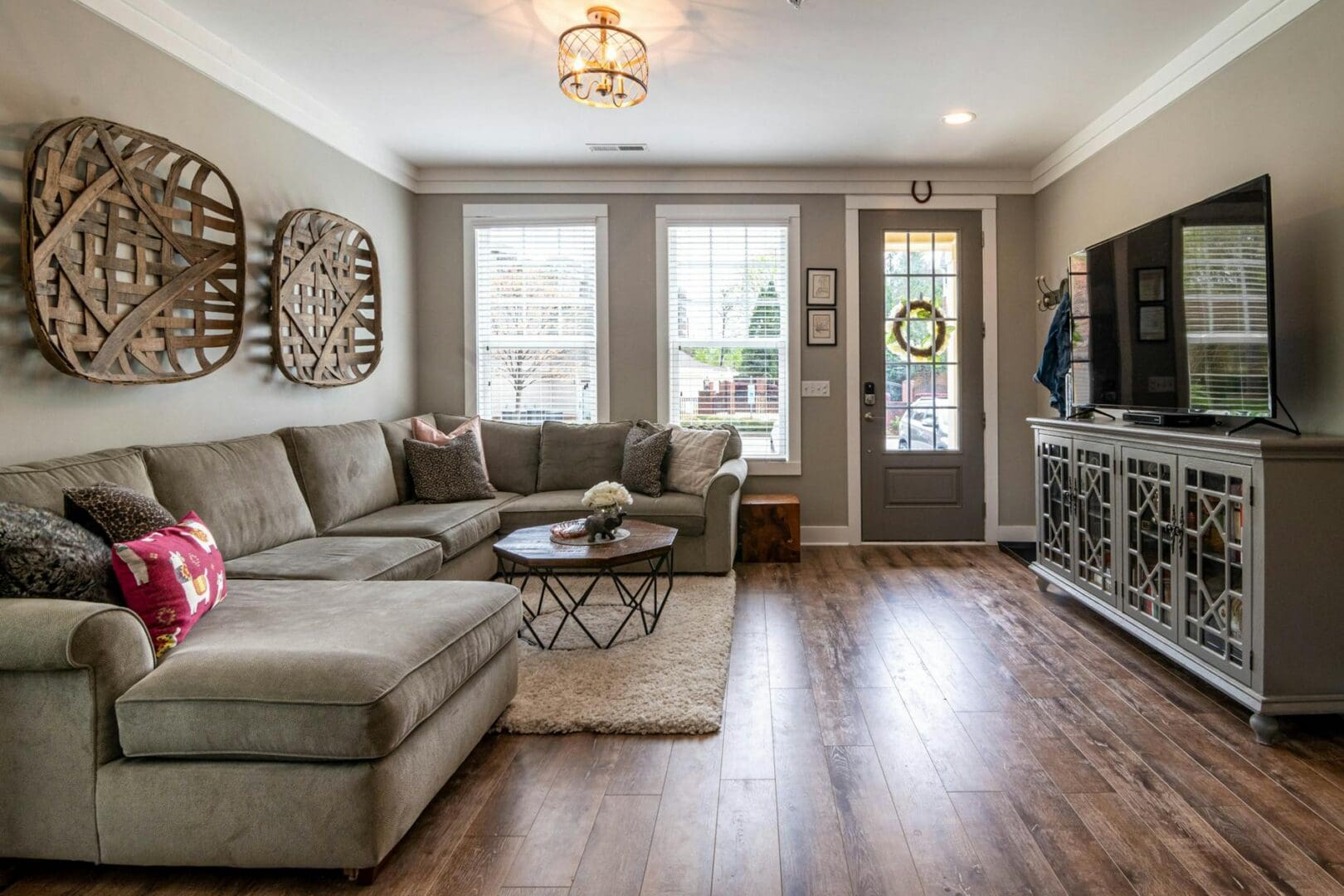 low sectional coffee table
