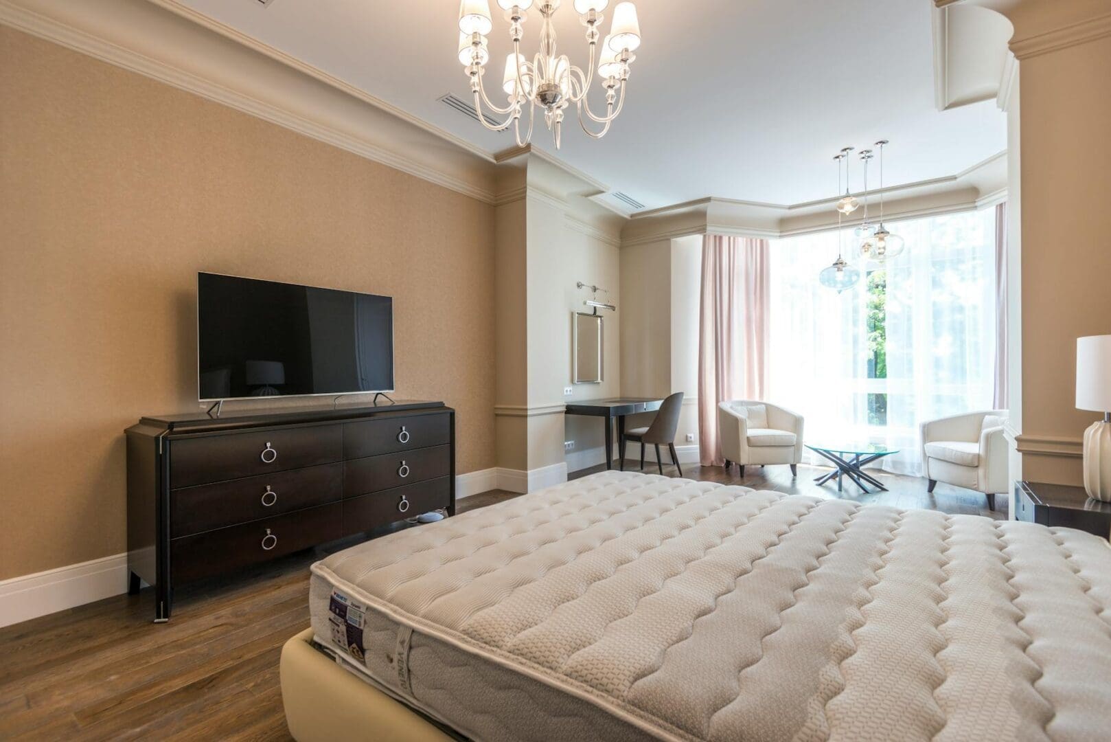 luxury bedroom mattress closeup