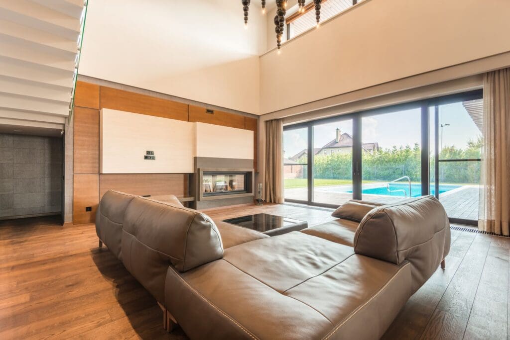 modern living room smart lighting