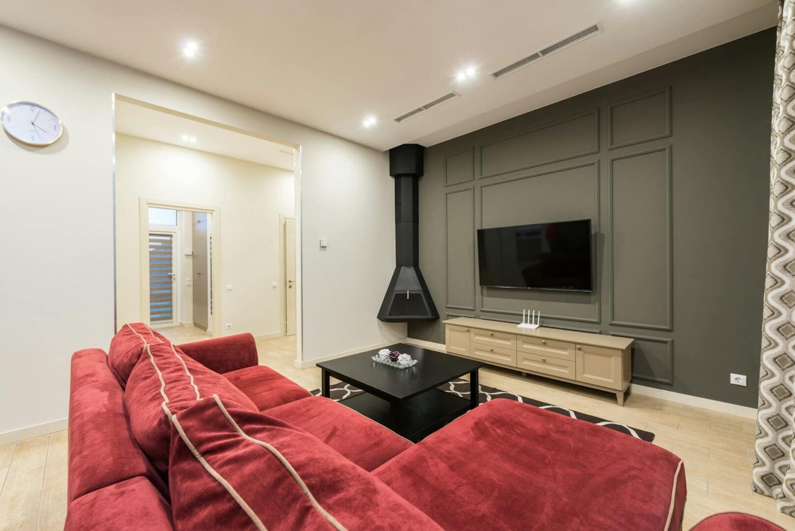 modern thermostat wall living room