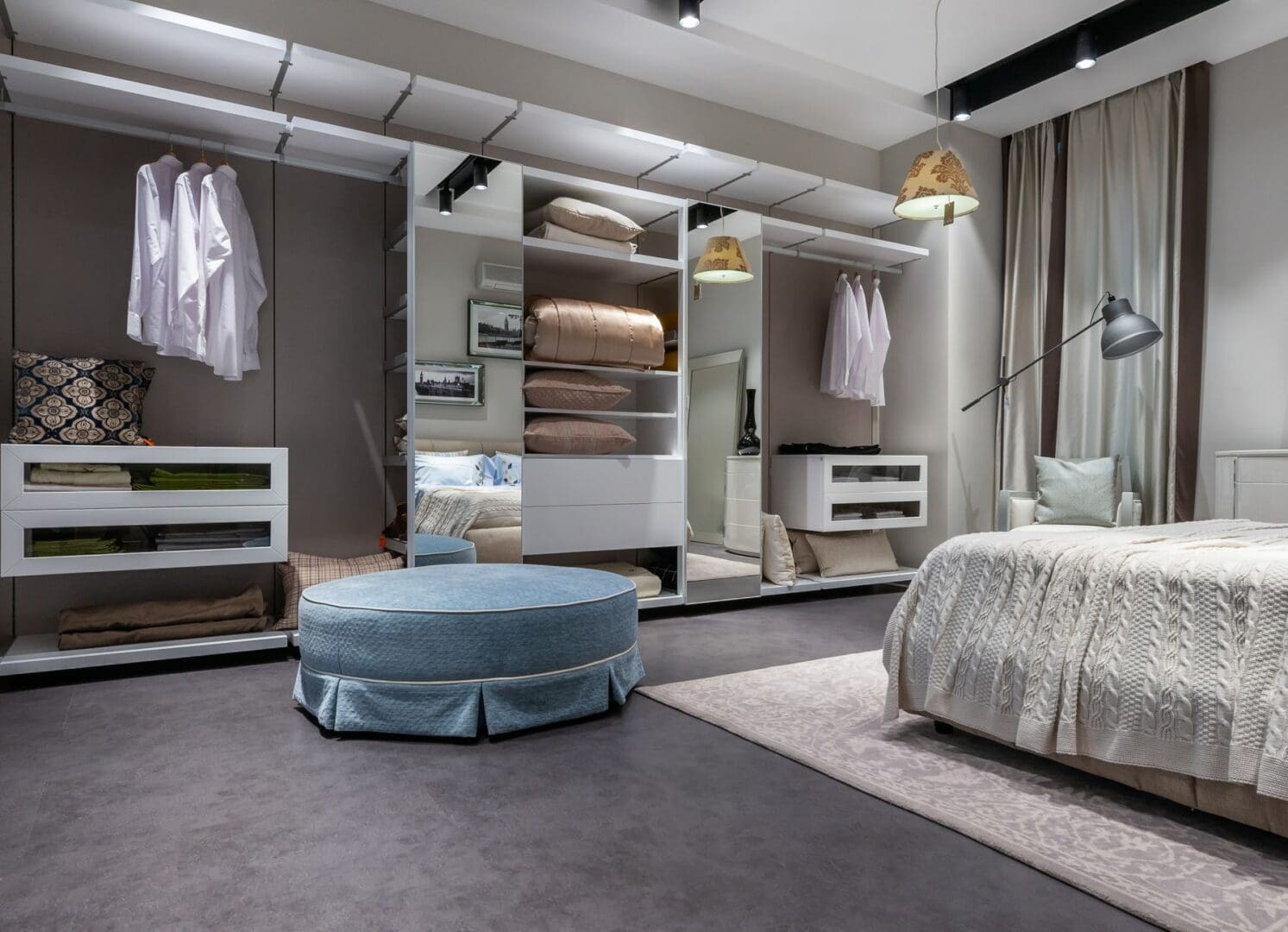 murphy bed bedroom interior