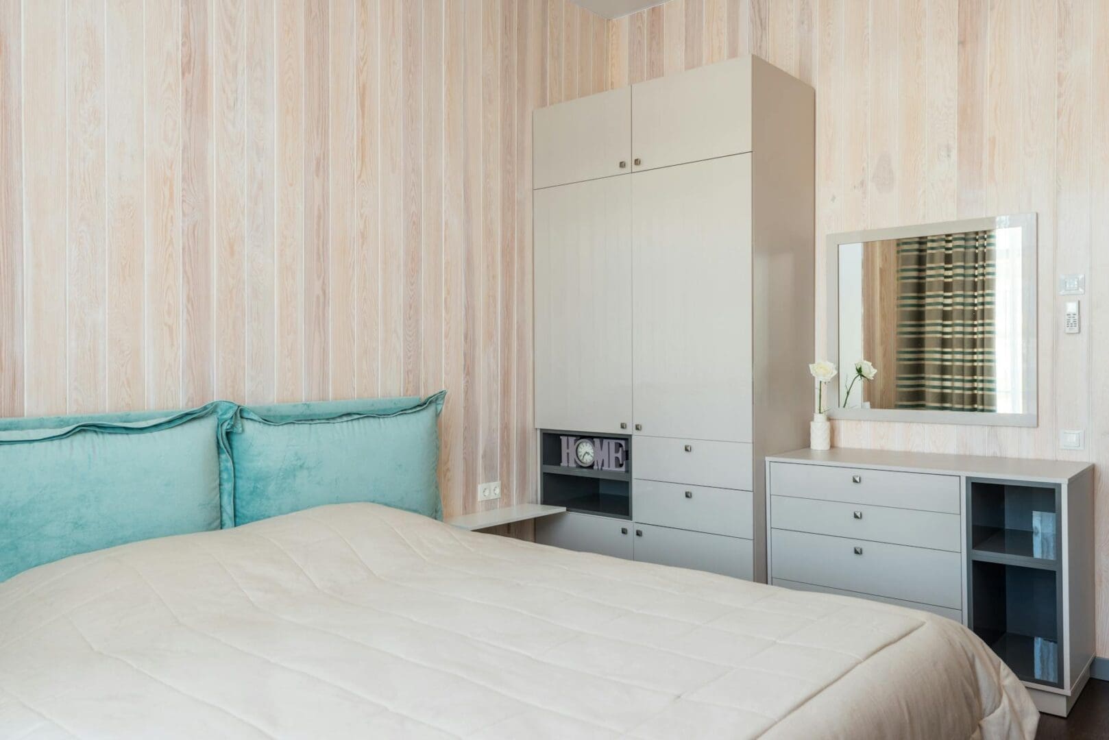 organized dresser bedroom interior