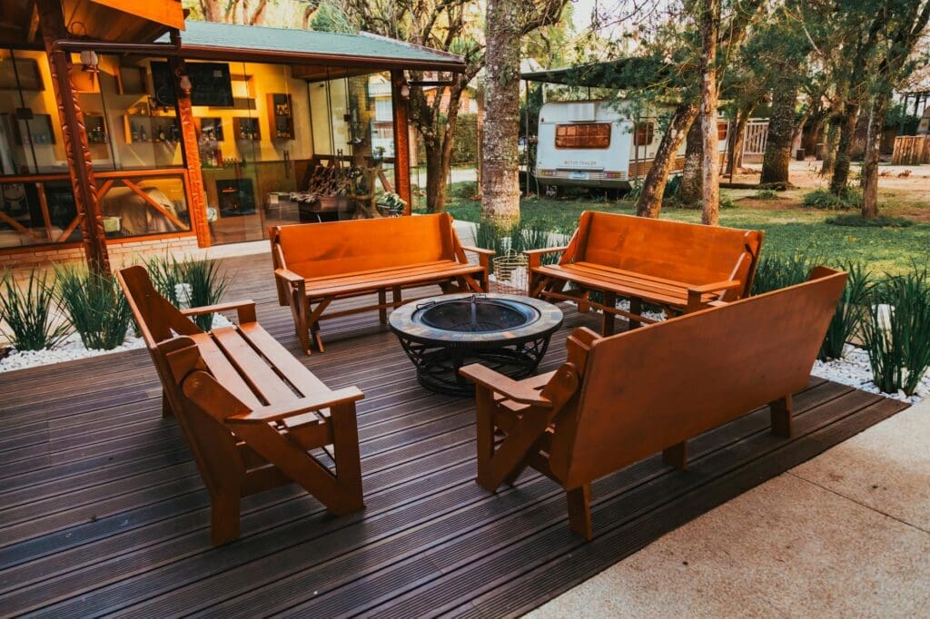 outdoor fire pit patio
