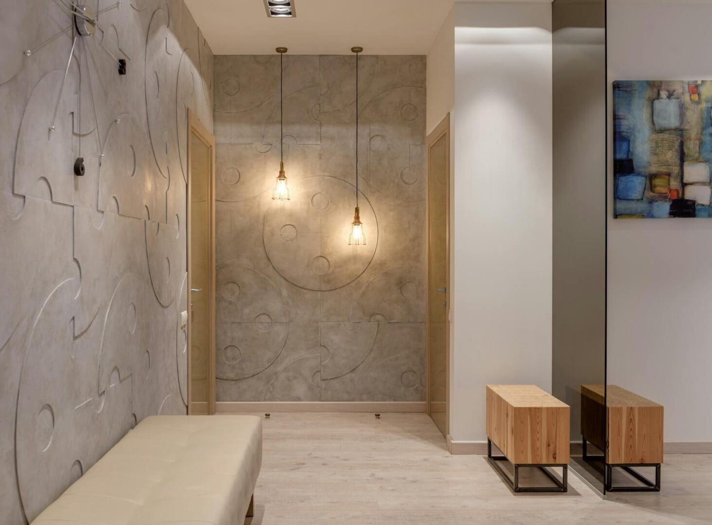 shoe bench entryway interior