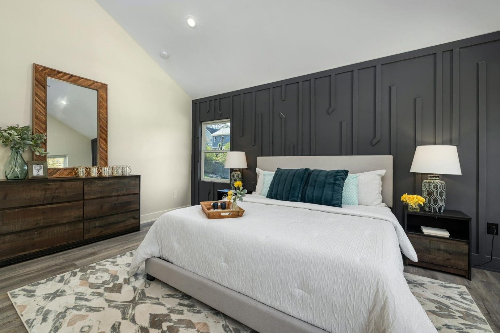 styled bedroom dresser decor