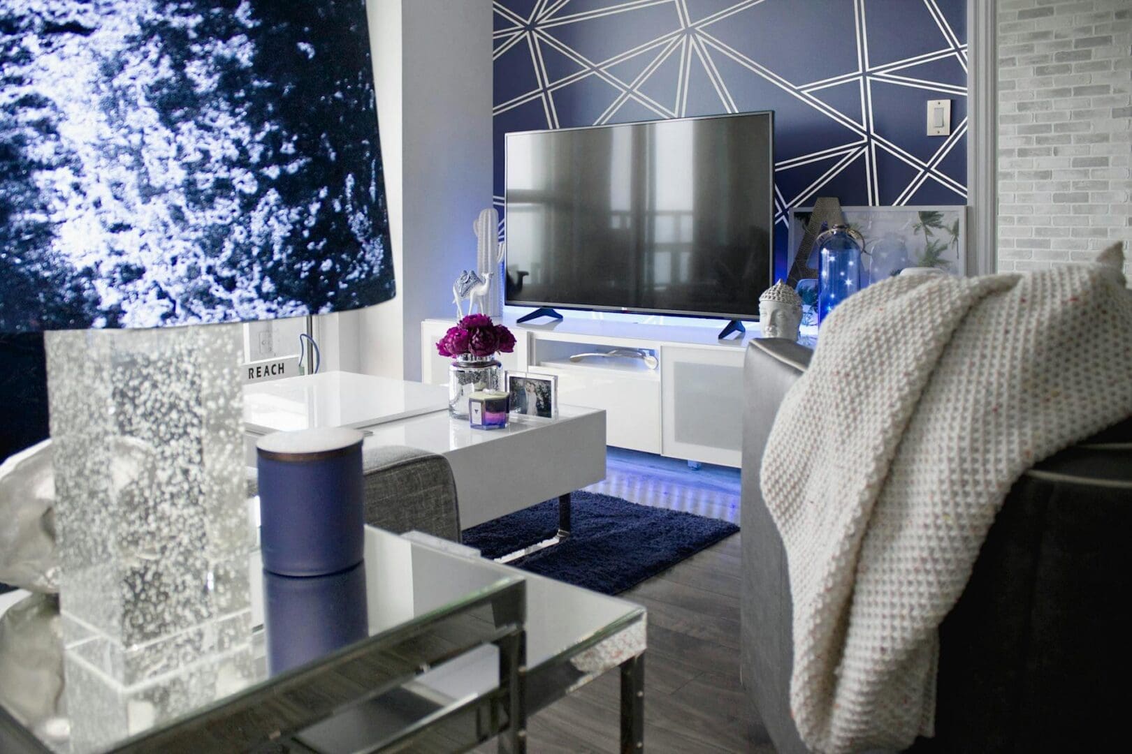 styled tv stand living room