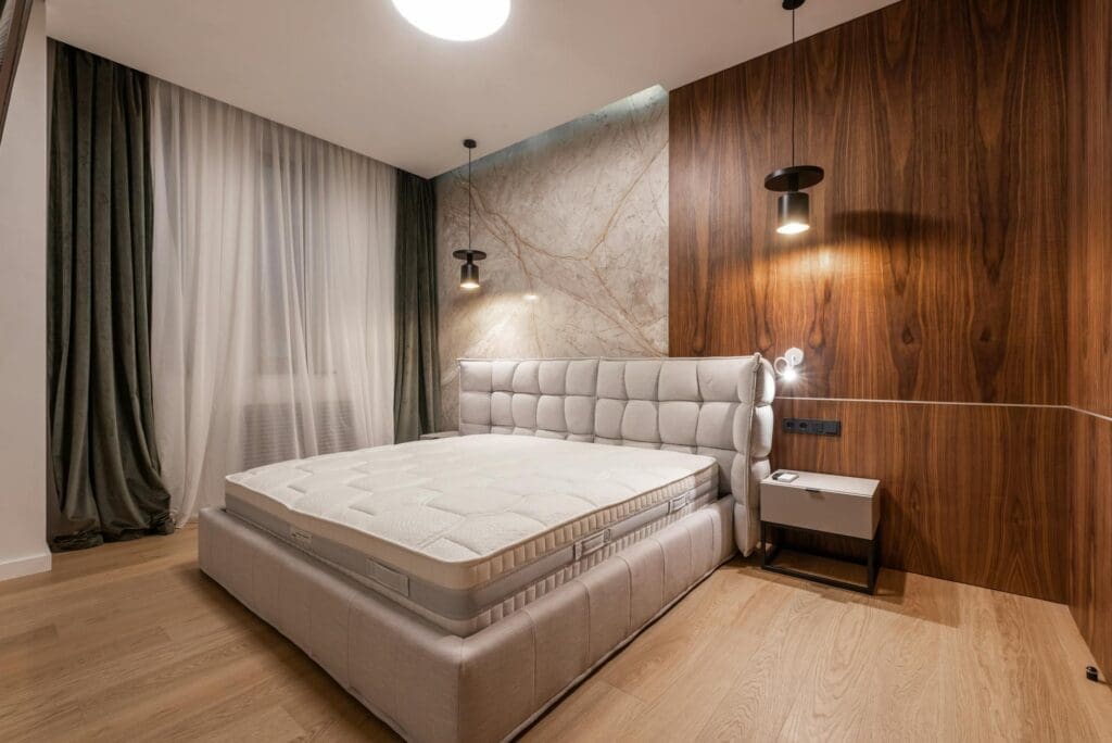 thick mattress bedroom interior