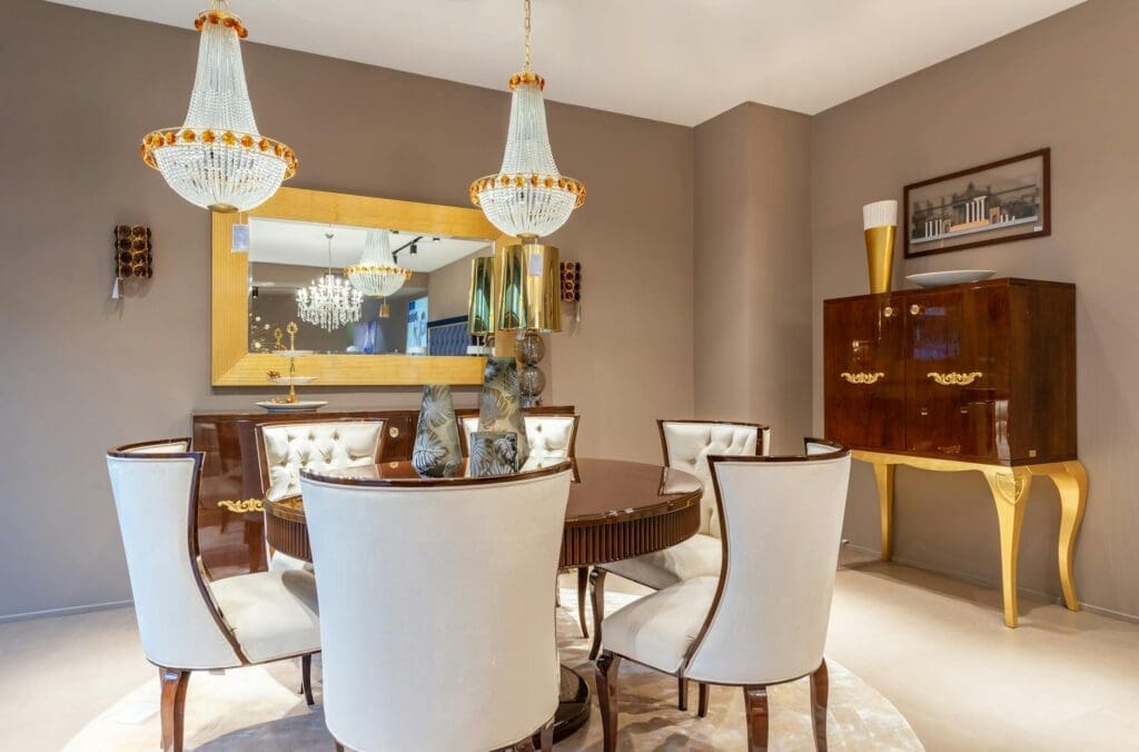upholstered dining chairs table
